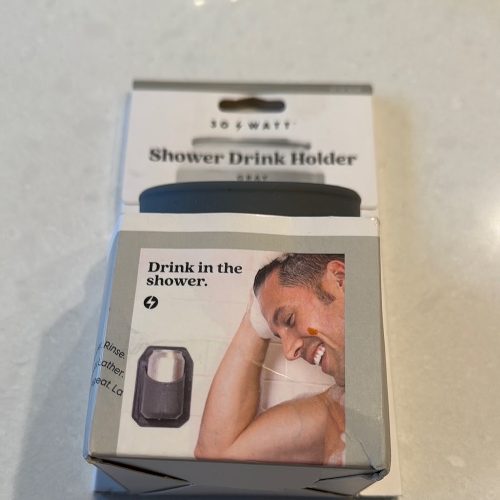 30 Watt Gray Shower Drink Holder
